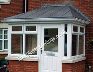 Hipped Lead Effect Square Porch Canopy